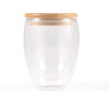 Promotional Valencia 350ml Double Wall Glass Cups Clear